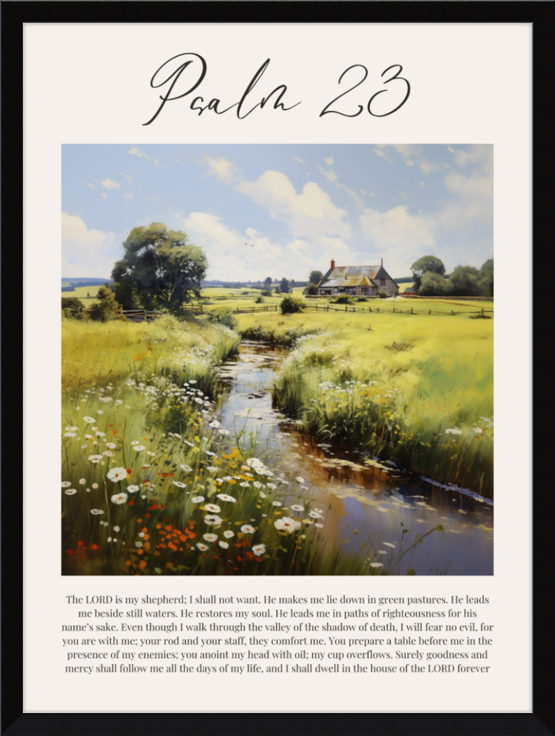 Psalm 23 ESV English Countryside