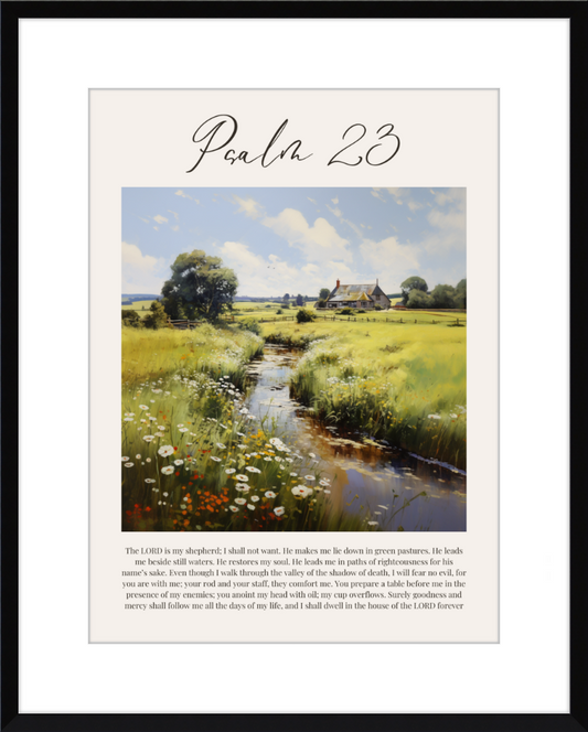 Psalm 23 ESV English Countryside