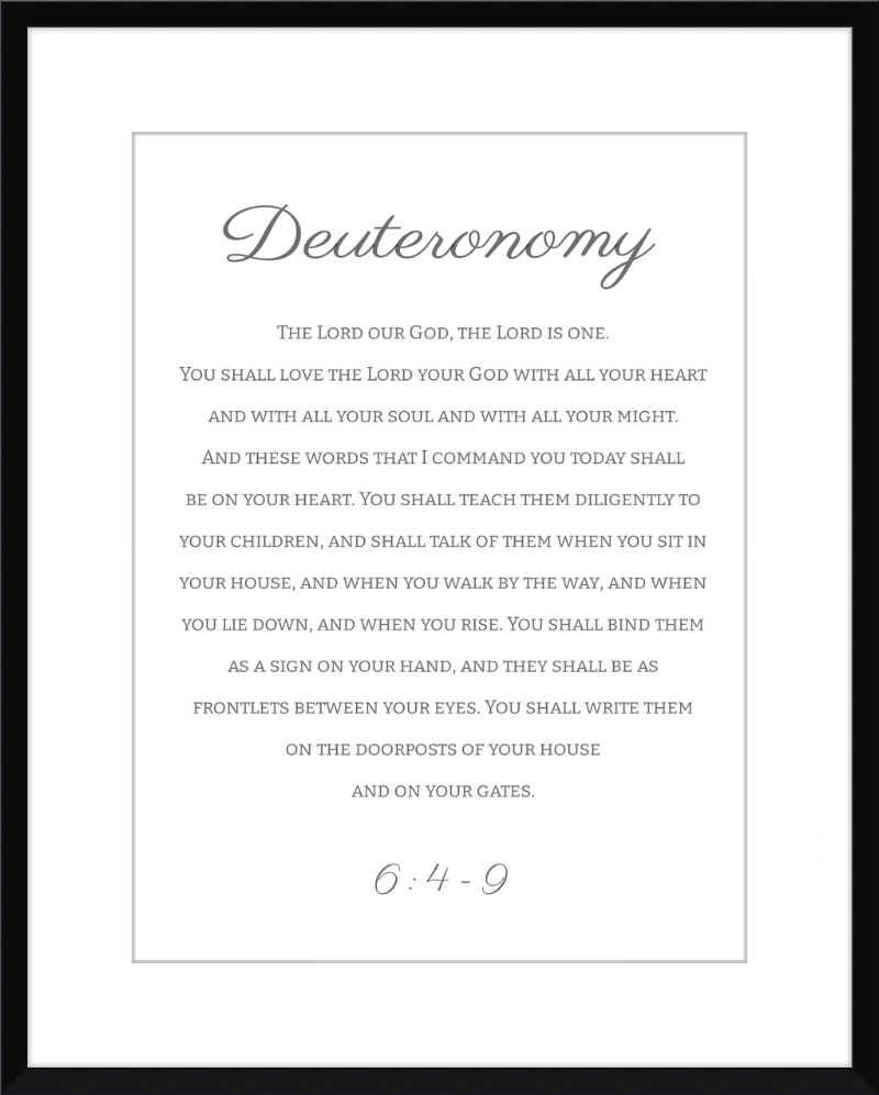 Deuteronomy 6:4-9 ESV Cursive