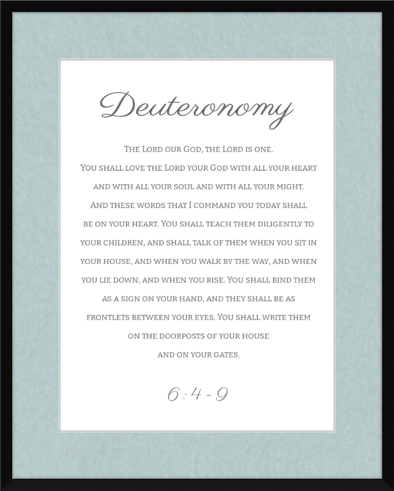 Deuteronomy 6:4-9 ESV Cursive