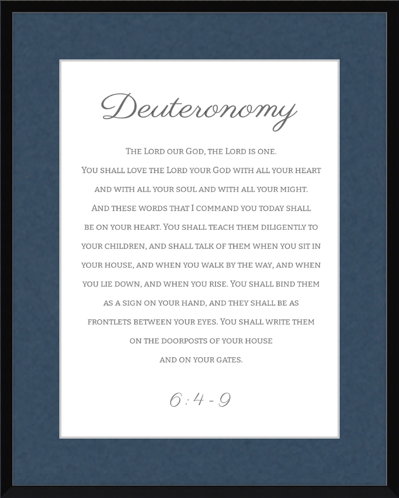 Deuteronomy 6:4-9 ESV Cursive