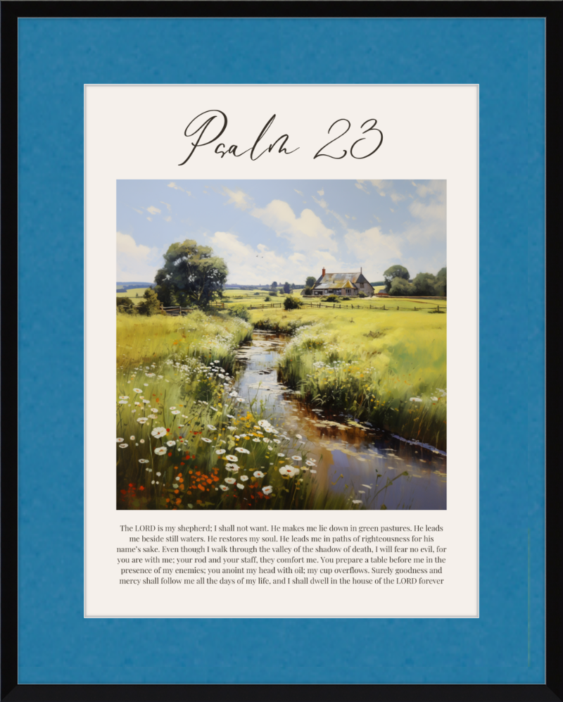 Psalm 23 ESV English Countryside