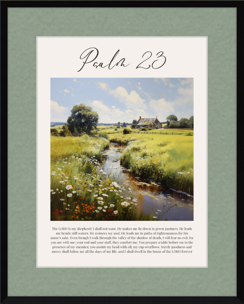 Psalm 23 ESV English Countryside