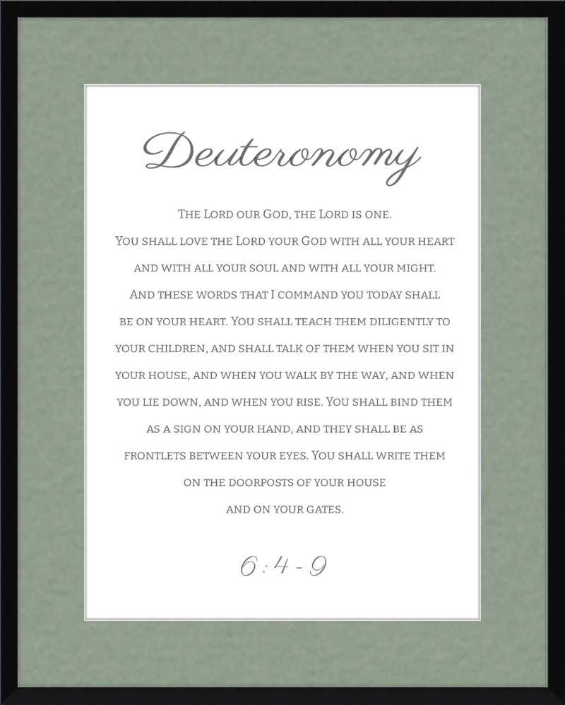 Deuteronomy 6:4-9 ESV Cursive