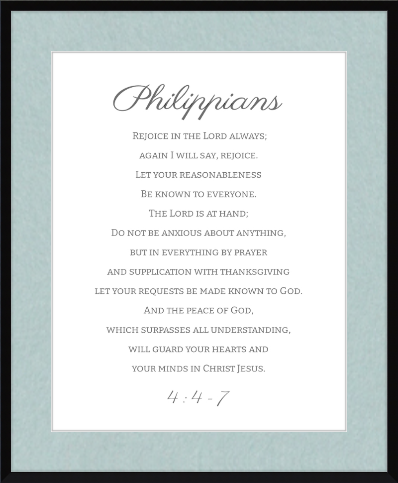 Philippians 4:4-7 ESV Cursive