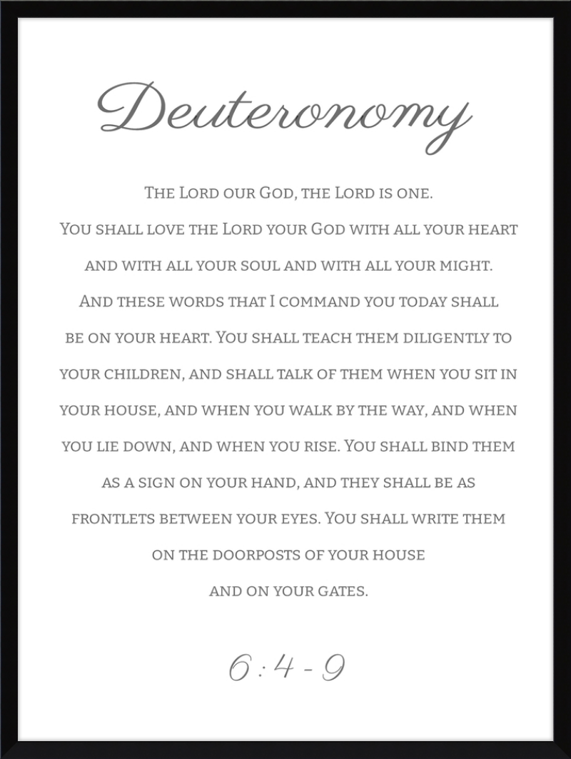 Deuteronomy 6:4-9 ESV Cursive