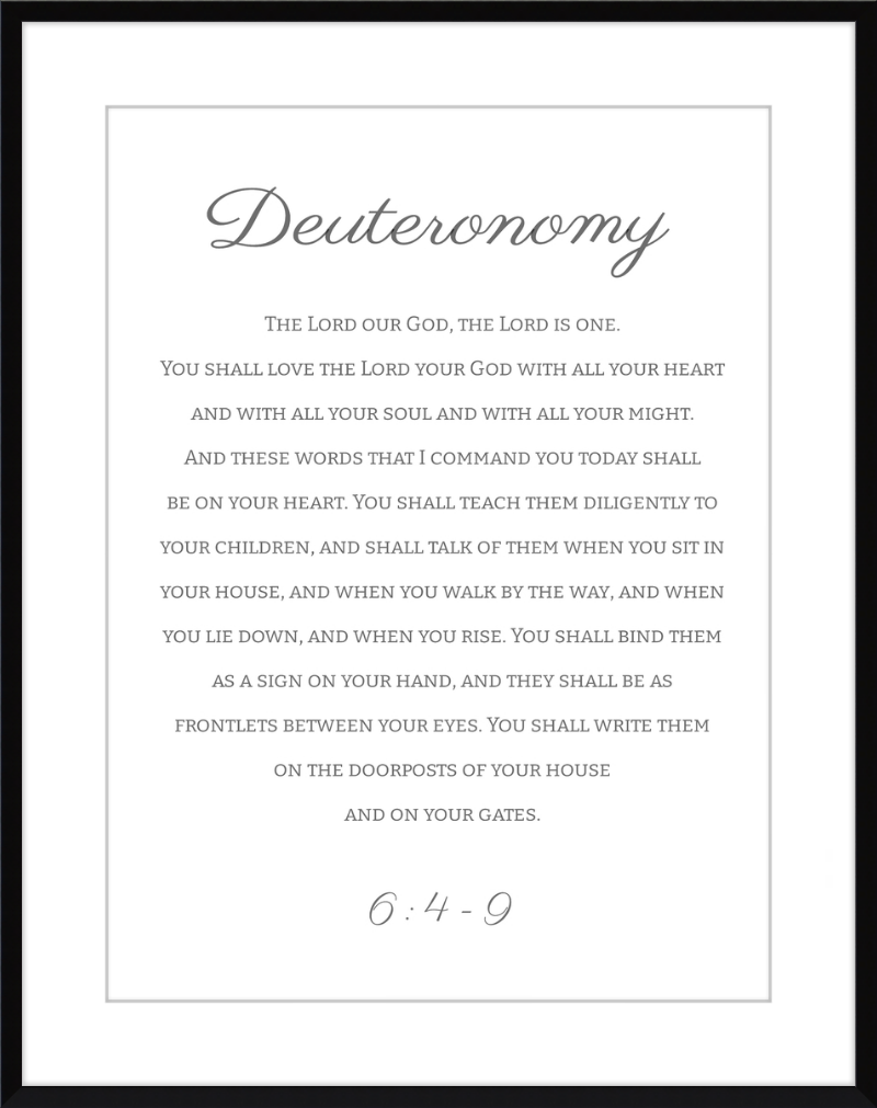 Deuteronomy 6:4-9 ESV Cursive