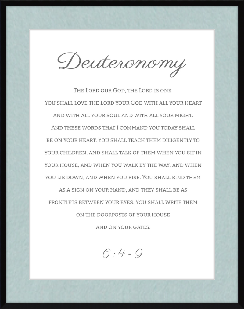 Deuteronomy 6:4-9 ESV Cursive