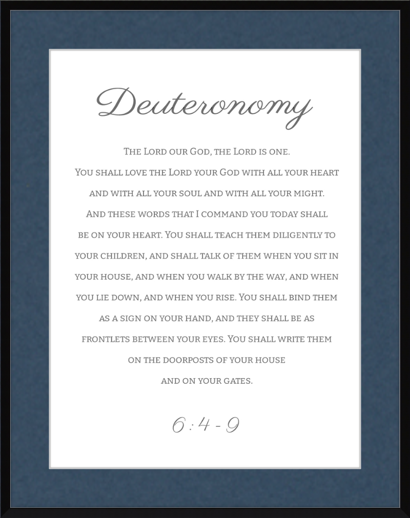 Deuteronomy 6:4-9 ESV Cursive