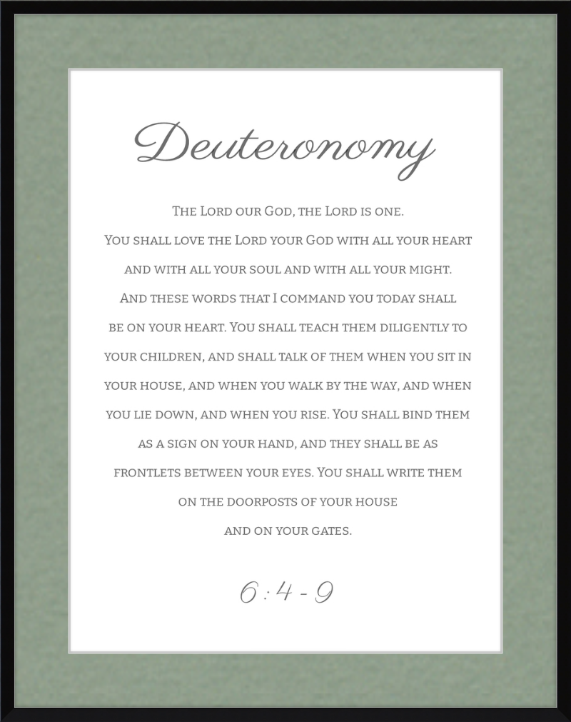 Deuteronomy 6:4-9 ESV Cursive