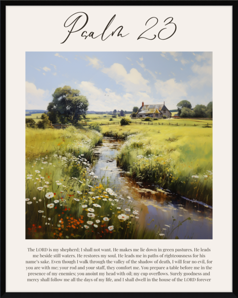 Psalm 23 ESV English Countryside