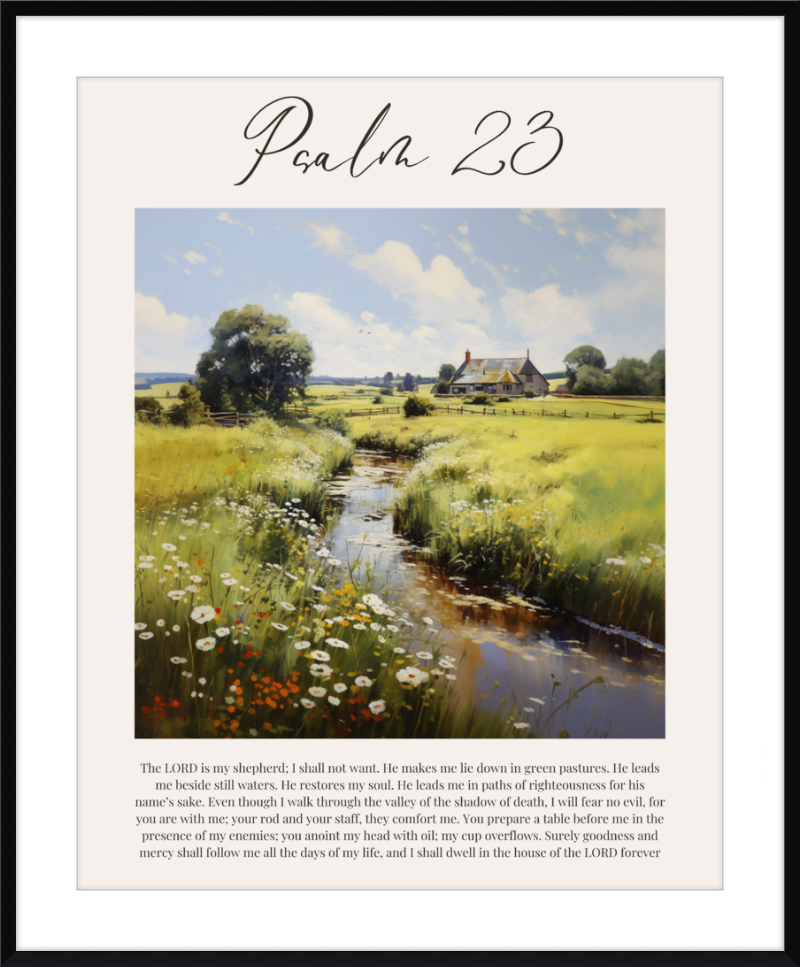 Psalm 23 ESV English Countryside