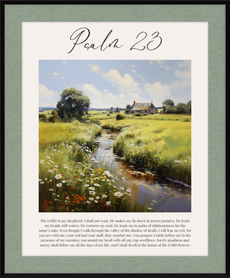 Psalm 23 ESV English Countryside