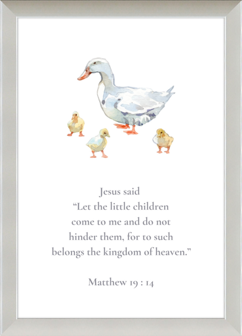 Matthew 19:14 NIV w/Ducks