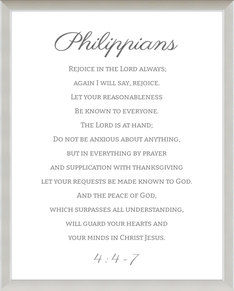 Philippians 4:4-7 ESV Cursive