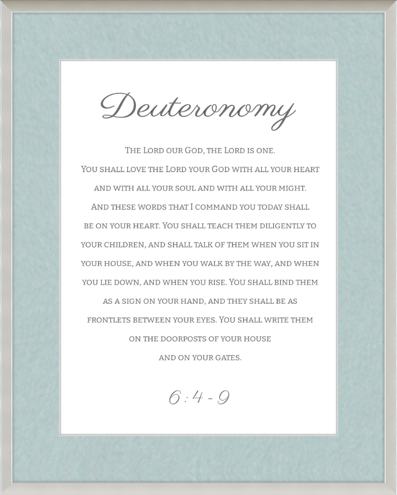 Deuteronomy 6:4-9 ESV Cursive