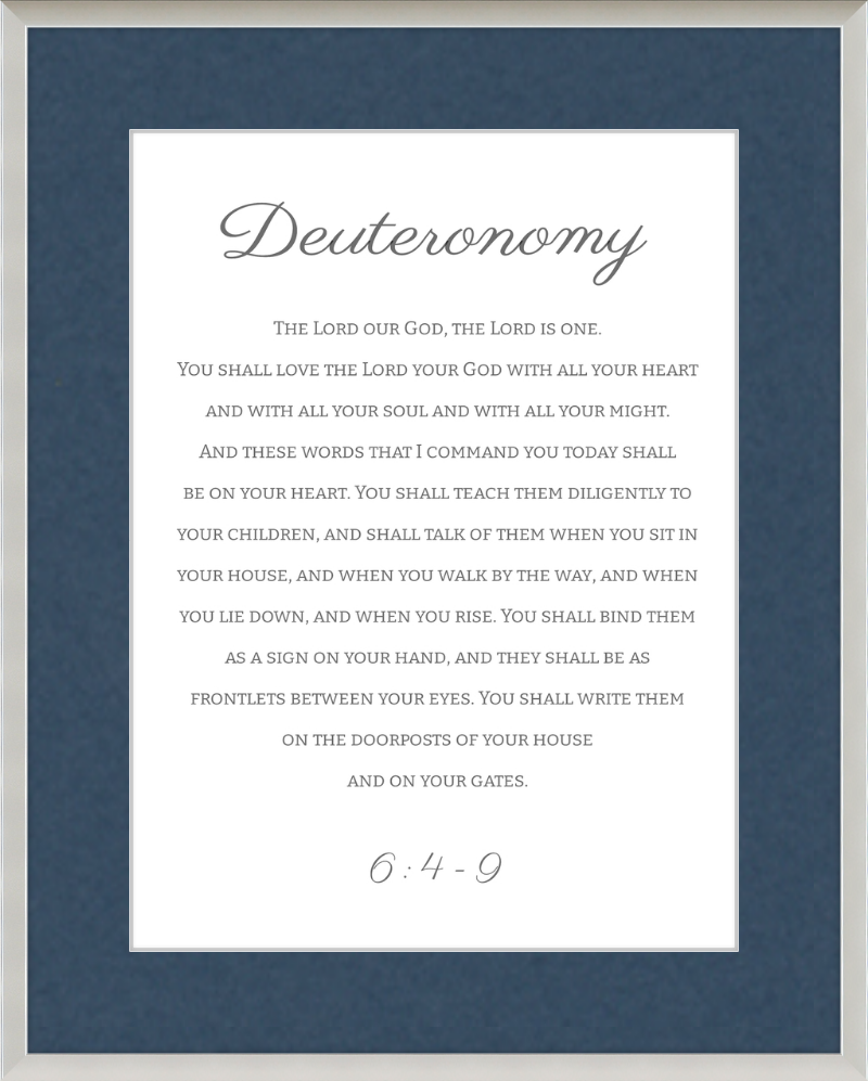 Deuteronomy 6:4-9 ESV Cursive