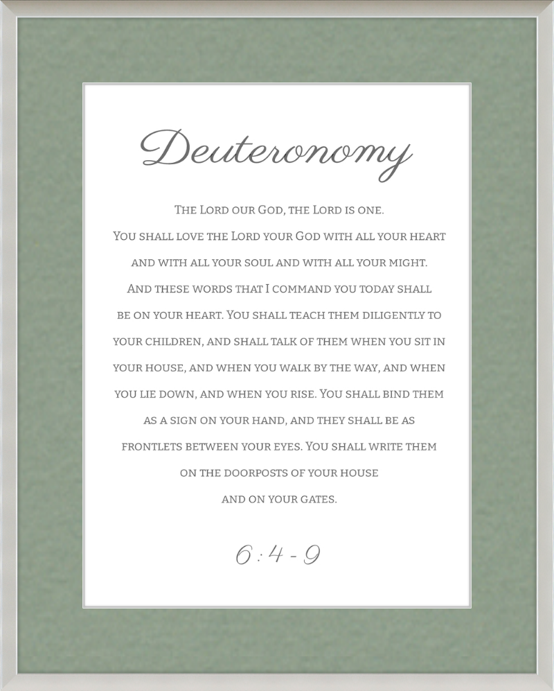 Deuteronomy 6:4-9 ESV Cursive