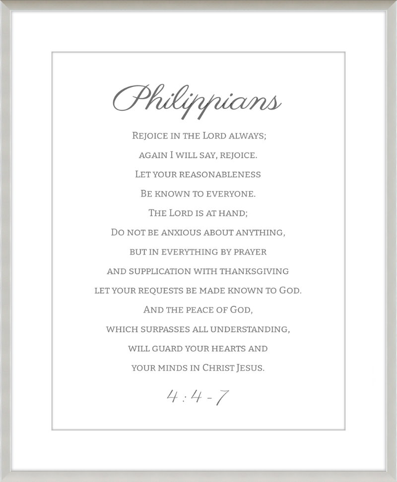 Philippians 4:4-7 ESV Cursive