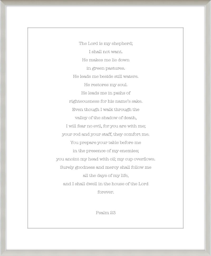 Psalm 23 ESV Typewriter