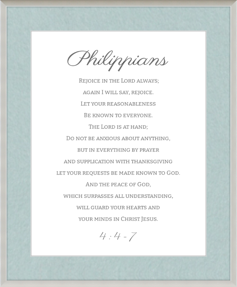 Philippians 4:4-7 ESV Cursive