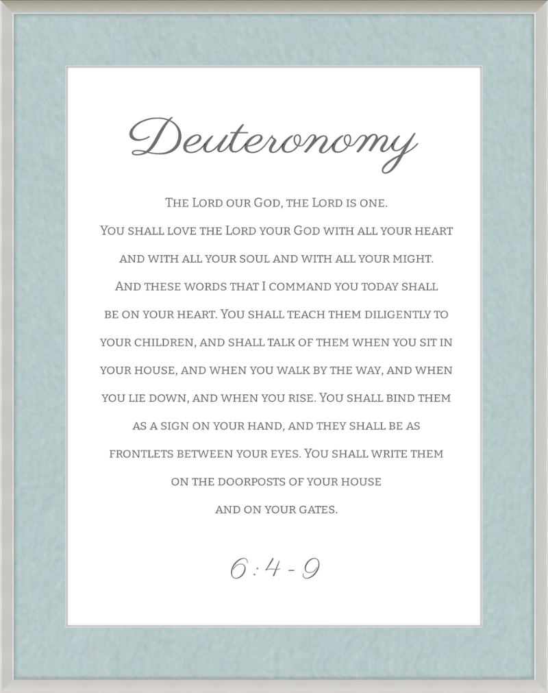 Deuteronomy 6:4-9 ESV Cursive