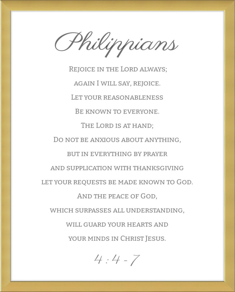 Philippians 4:4-7 ESV Cursive