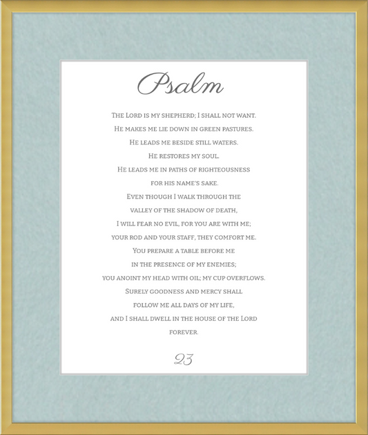 Psalm 23 ESV Cursive