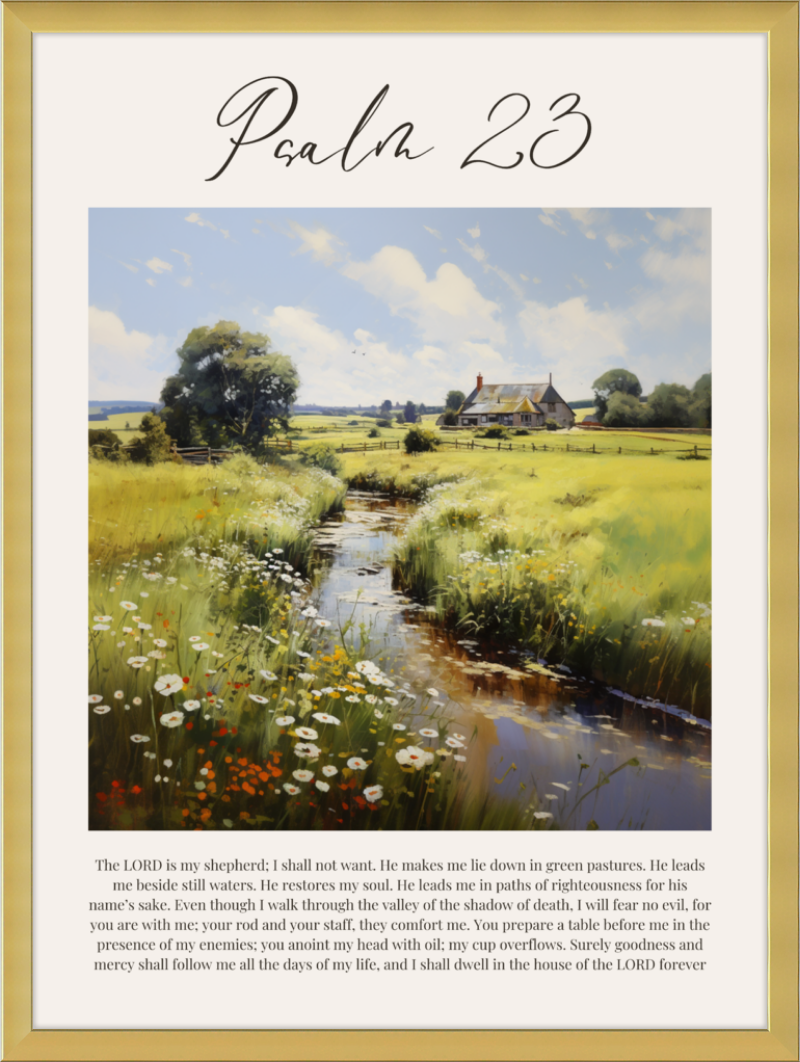 Psalm 23 ESV English Countryside