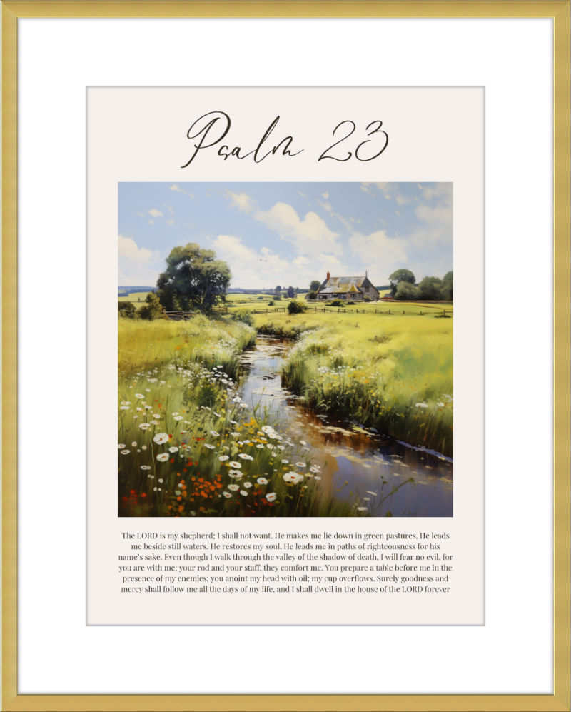 Psalm 23 ESV English Countryside