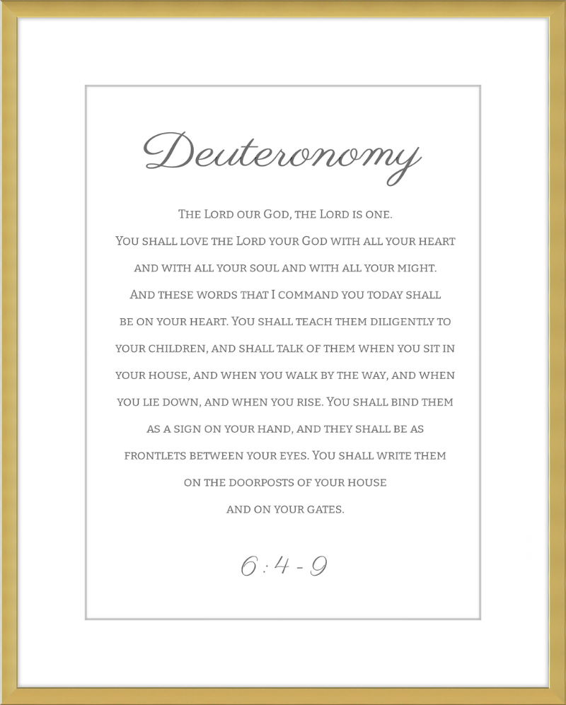 Deuteronomy 6:4-9 ESV Cursive