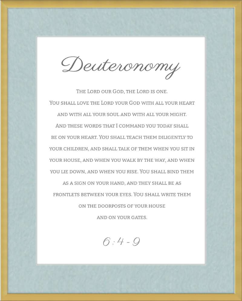 Deuteronomy 6:4-9 ESV Cursive