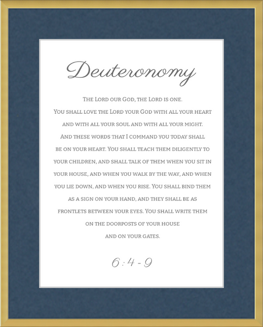 Deuteronomy 6:4-9 ESV Cursive