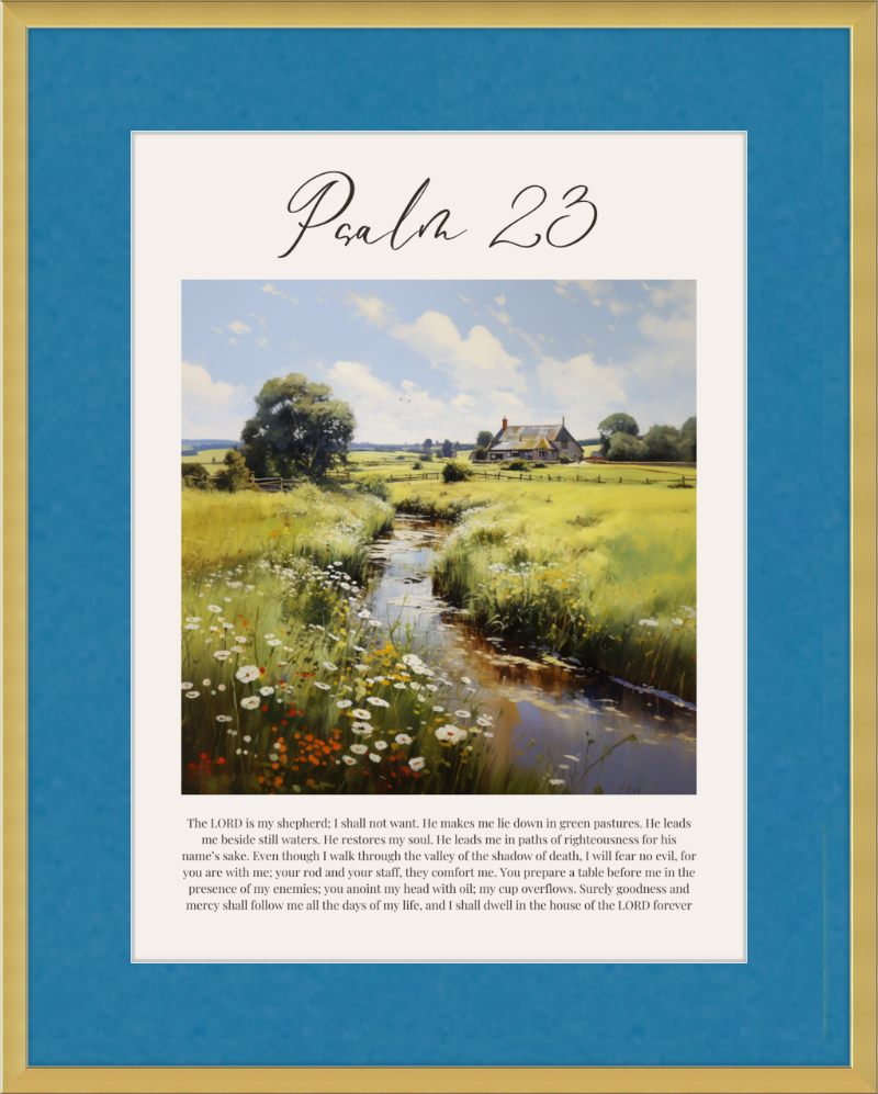 Psalm 23 ESV English Countryside