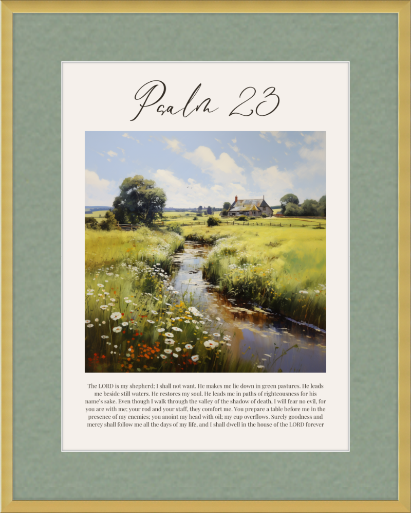 Psalm 23 ESV English Countryside