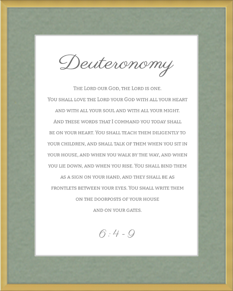 Deuteronomy 6:4-9 ESV Cursive