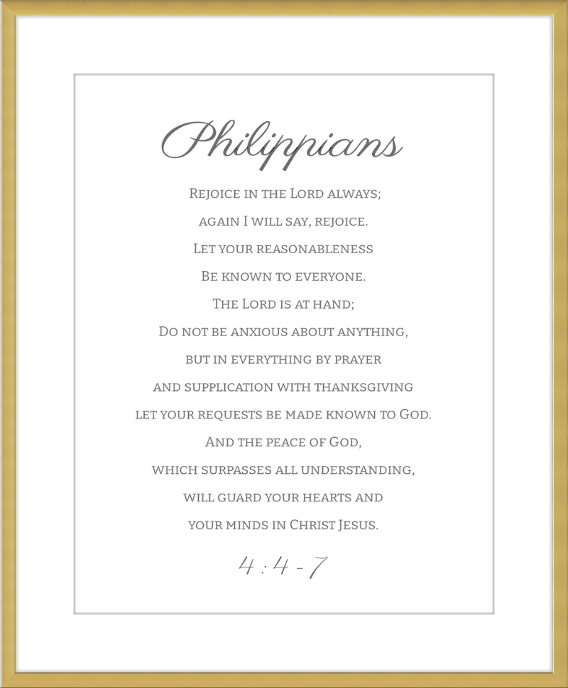 Philippians 4:4-7 ESV Cursive