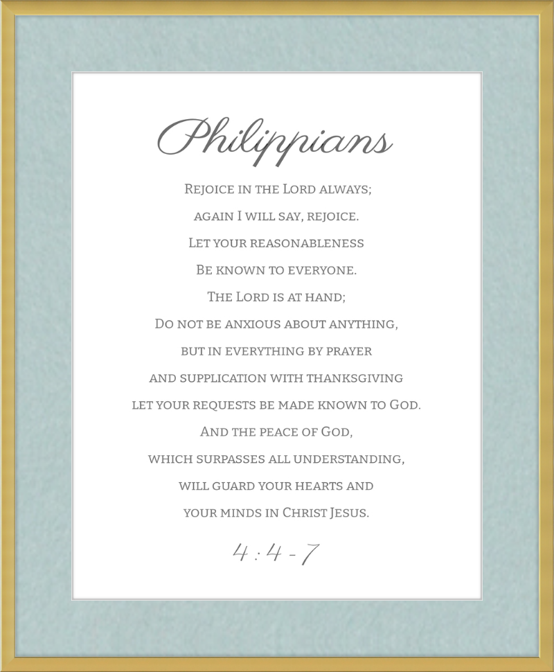 Philippians 4:4-7 ESV Cursive