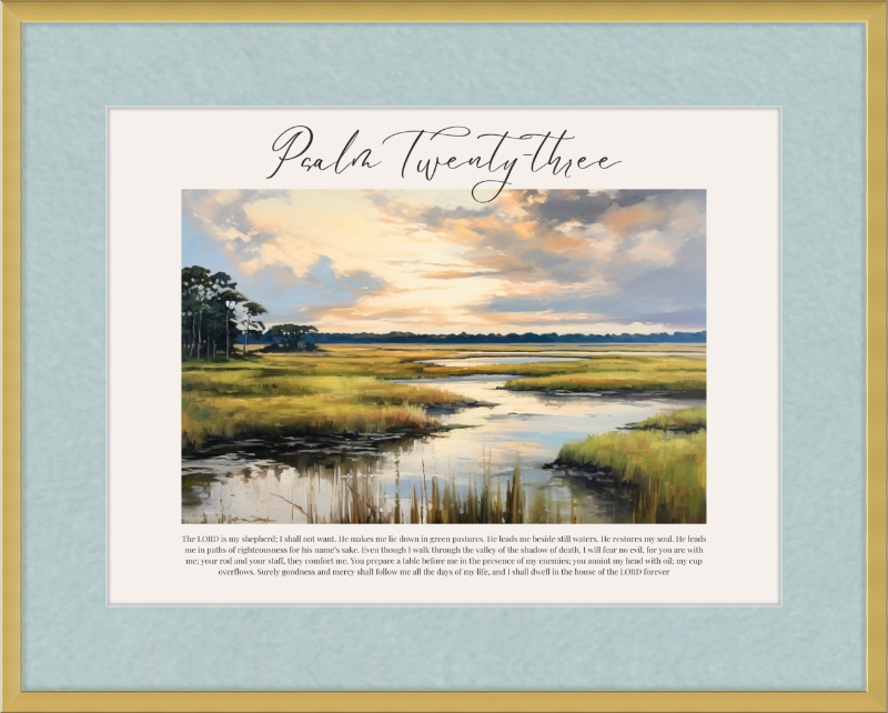 Psalm 23 ESV Low Country Horizontal