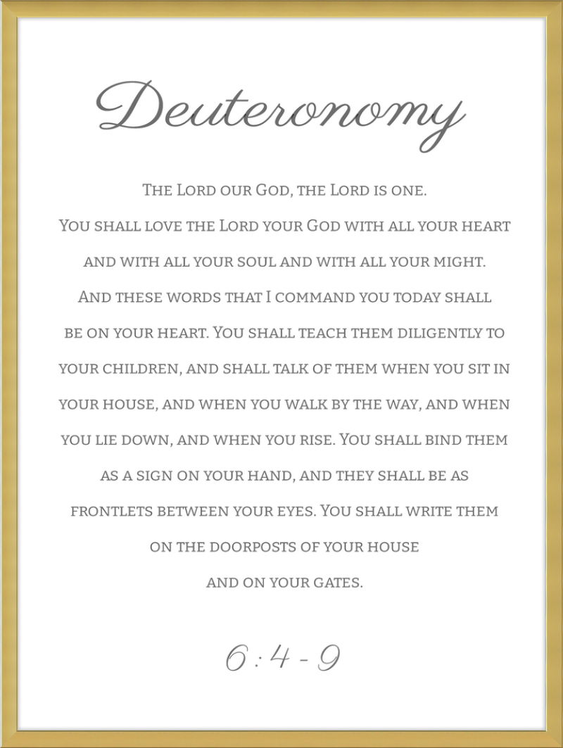 Deuteronomy 6:4-9 ESV Cursive