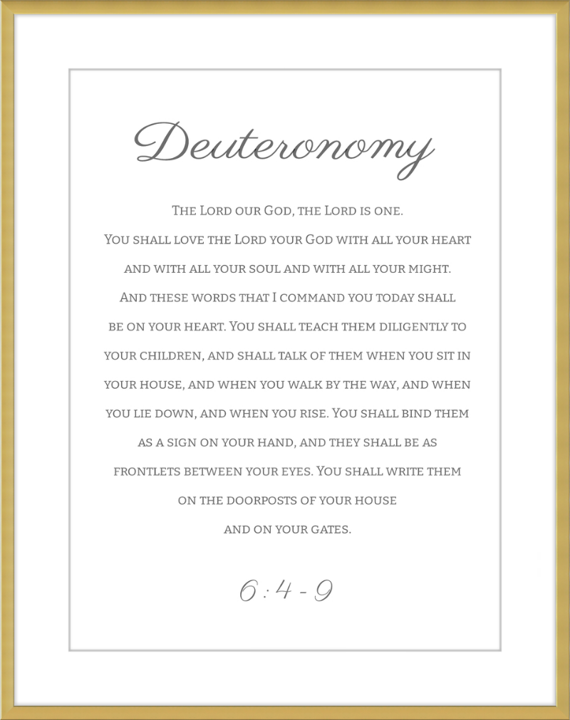 Deuteronomy 6:4-9 ESV Cursive