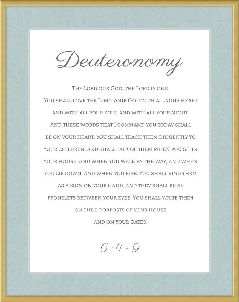 Deuteronomy 6:4-9 ESV Cursive