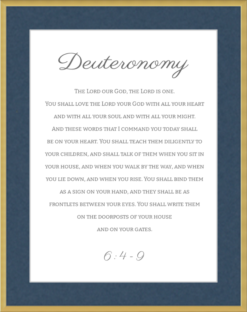 Deuteronomy 6:4-9 ESV Cursive