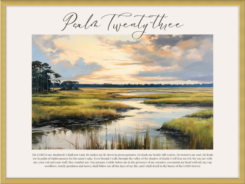 Psalm 23 ESV Low Country Horizontal