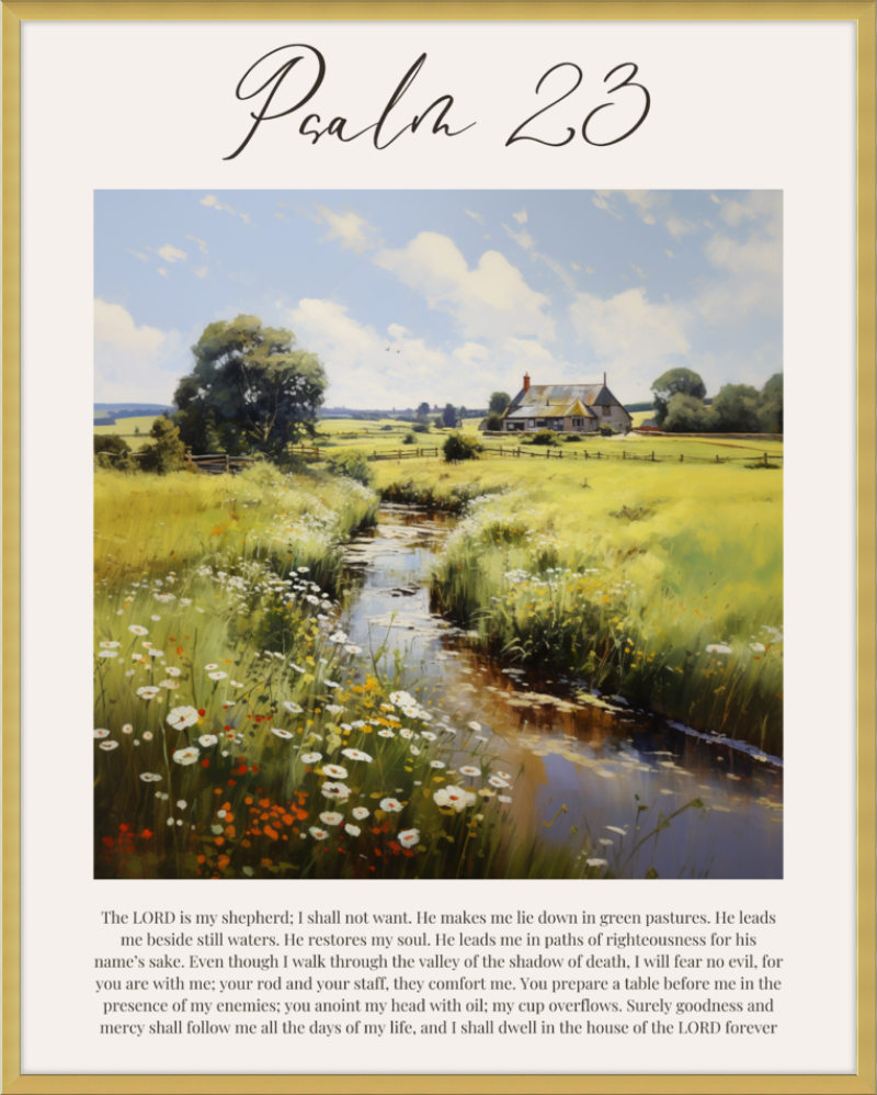 Psalm 23 ESV English Countryside