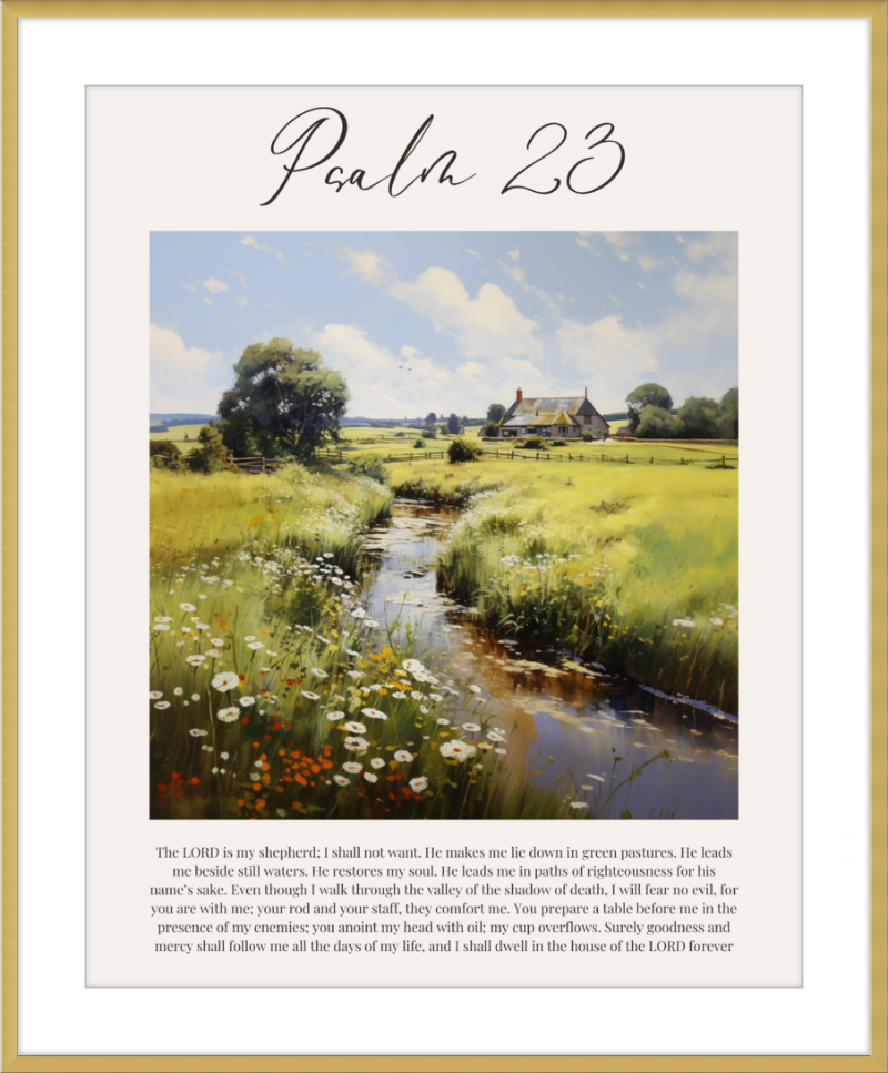 Psalm 23 ESV English Countryside