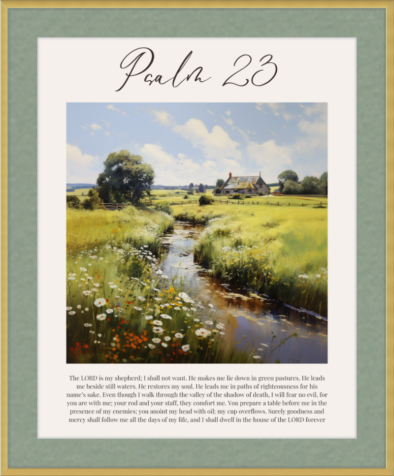 Psalm 23 ESV English Countryside