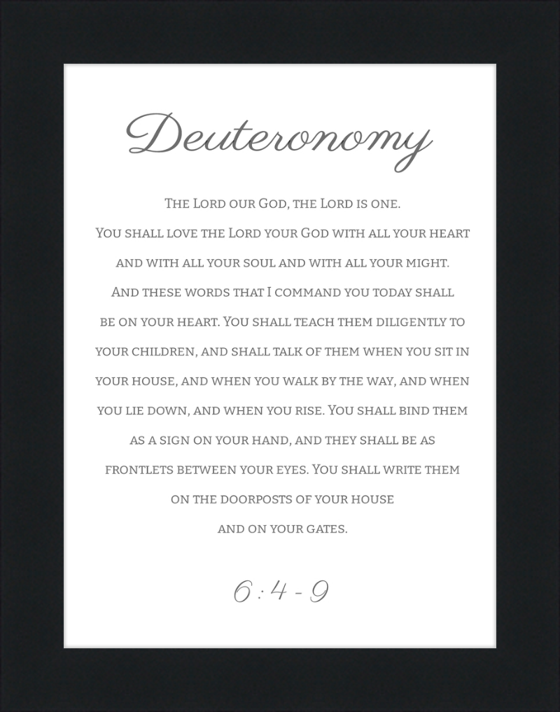 Deuteronomy 6:4-9 ESV Cursive