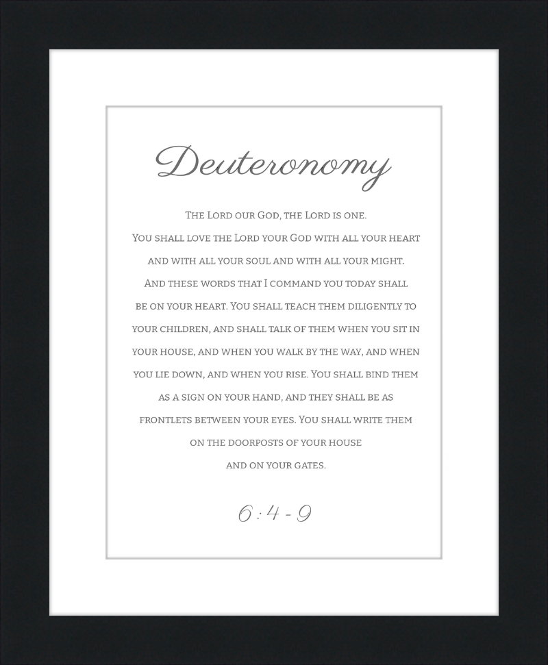 Deuteronomy 6:4-9 ESV Cursive