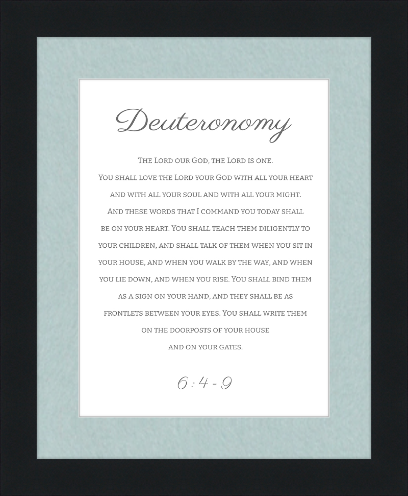 Deuteronomy 6:4-9 ESV Cursive